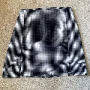 Brandy Melville John Galt Black and White Gingham Pencil Skirt
